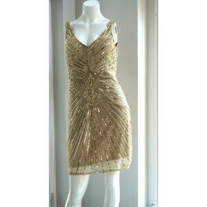 Aiden Maddox Gold dress Size Small